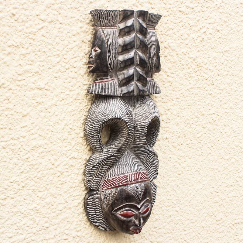 Novica Handmade Precious Queen African Wood Mask