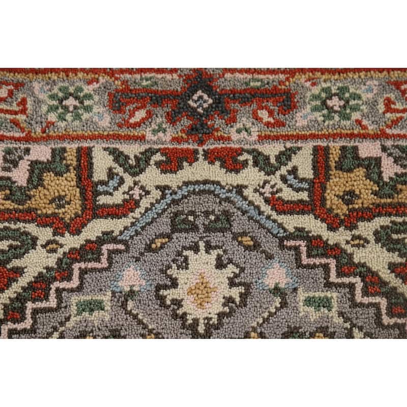 Gray Heriz Serapi Indian Accent Rug Handmade Wool Carpet - 2'0" x 3'0"