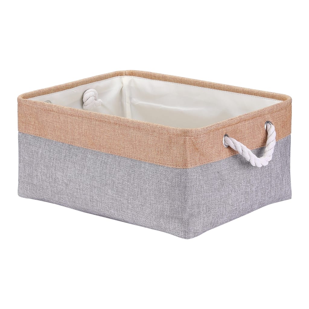 Collapsible Storage Basket Bin with Handle, Fabric Storage Cube for Shelves Closet Organizing Clothes Books