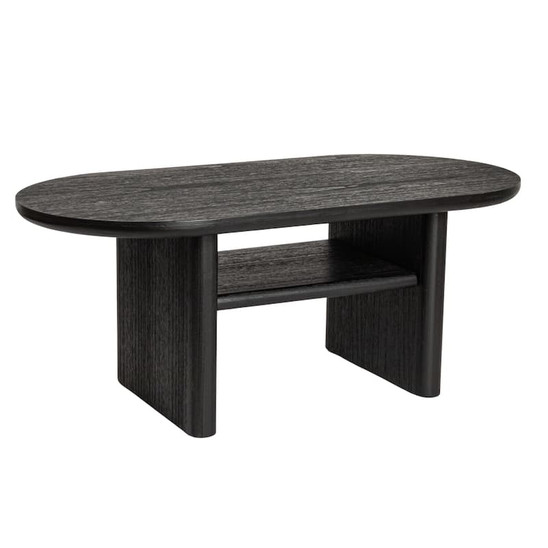 Sturdy Firwood Coffee Table - Wood - Black