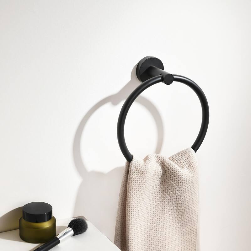 ANZZI 4-Piece Matte Black Bathroom Accessories Set