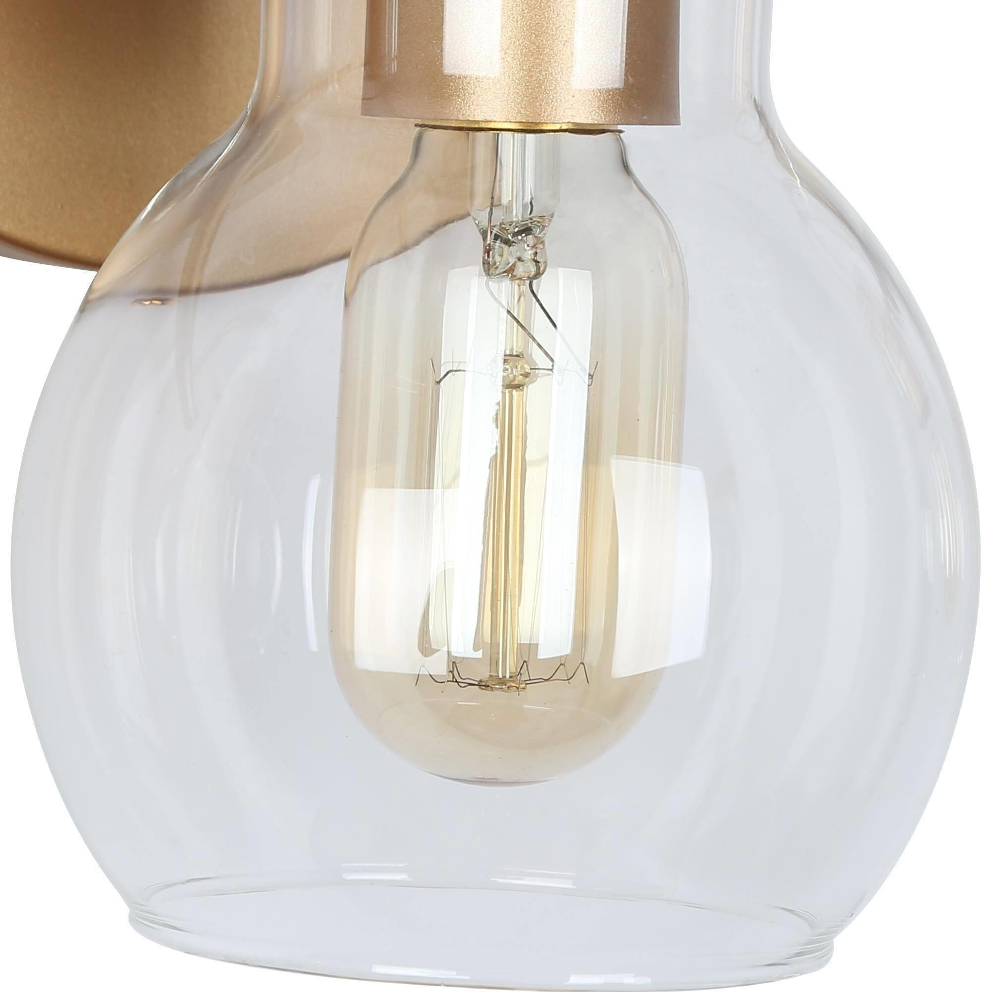 Mid-Century Modern Gold 3-Light Bathroom Vanity Lights Glass Wall Sconces -  On Sale - Overstock - 32038793, image size:2000x2000