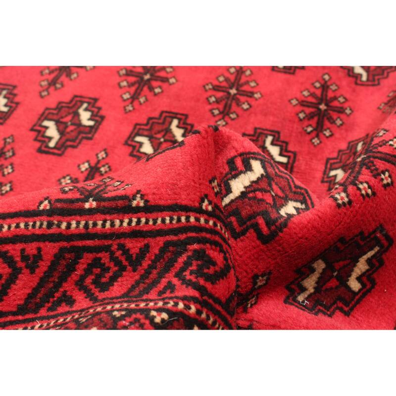 ECARPETGALLERY Hand-knotted Teimani Red Wool Rug - 2'10 x 4'6