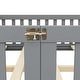 preview thumbnail 5 of 6, Full Size Bed Floor Bed with Safety Guardrails and Door for Kids, Gray