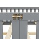 preview thumbnail 13 of 12, Gray Full Size Pine Floor Bed with Guardrails & Door