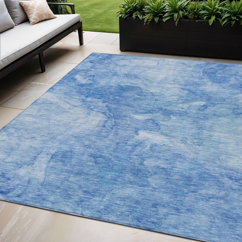HomeRoots Nautical Transitional Rectangle Outdoor Rug - 5' X 8'