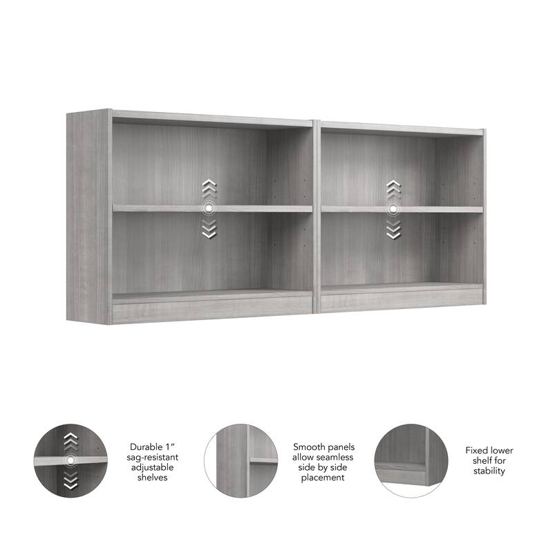 Universal Small 2 Shelf Bookcase Storage - Set of 2 by Bush Furniture.