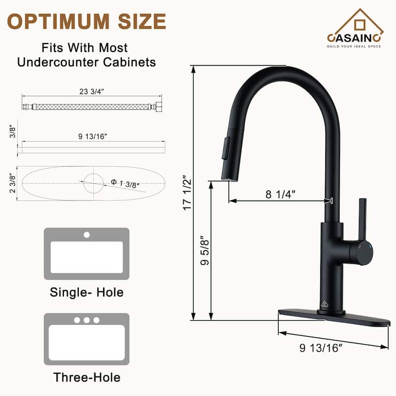 Single Handle Pull-Down Sprayer Kitchen Faucet