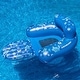 preview thumbnail 4 of 3, Inflatable Tropical Pool Lounge Chair - 58" - Blue