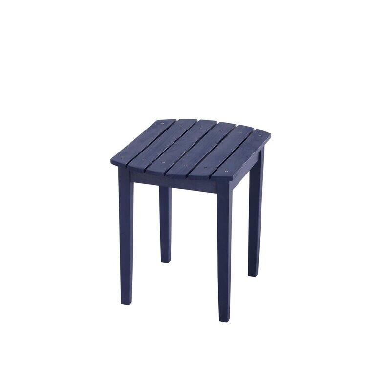 Oceanic Collection Solid Wood Side Table - Navy Blue