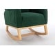 preview thumbnail 67 of 98, Teddy Fabric Upholstered Rocking Armchair with Solid Wood Frame & Legs, Cozy Ergonomic Lounge Chair with Soft Cushioning
