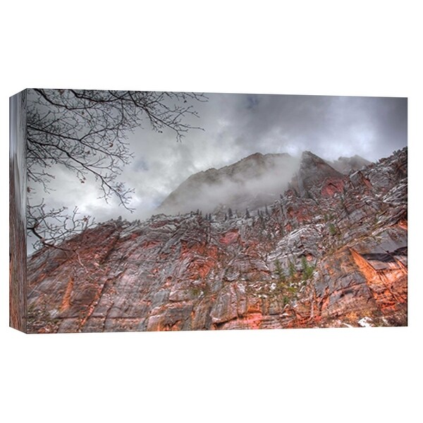 PTM Images 9-101951 PTM Canvas Collection 8" x 10" - "Canyon Wall, Zion" Giclee Mountains Art Print on Canvas