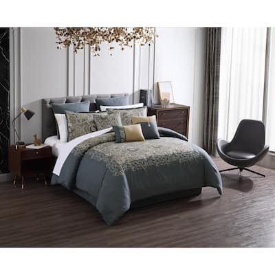 Riverbrook Home Coley 10 Piece Comforter Set Blue
