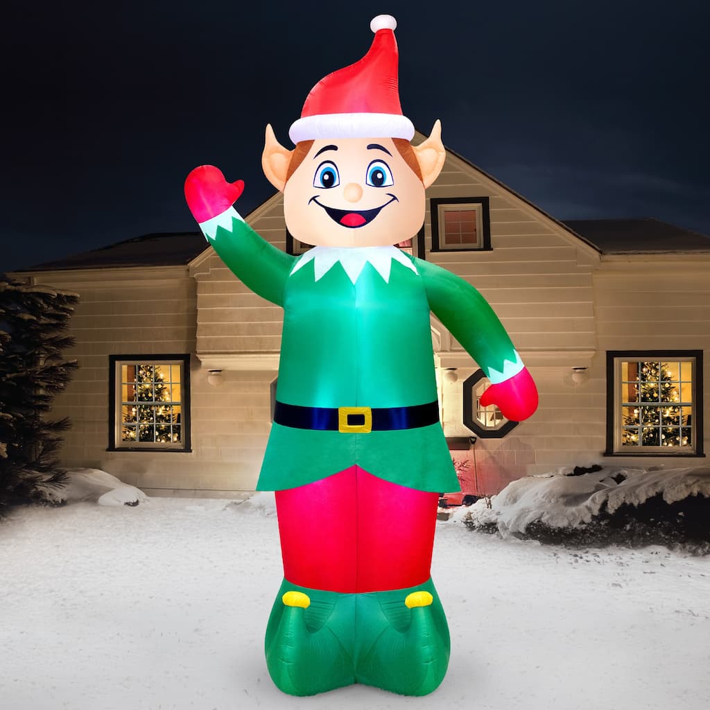 Occasions Airflowz Inflatable Colossal Elf, Tallcolored