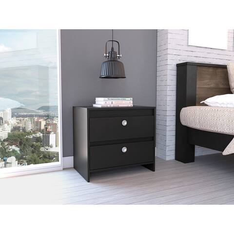 Lily Night Stand, With Two Drawers
