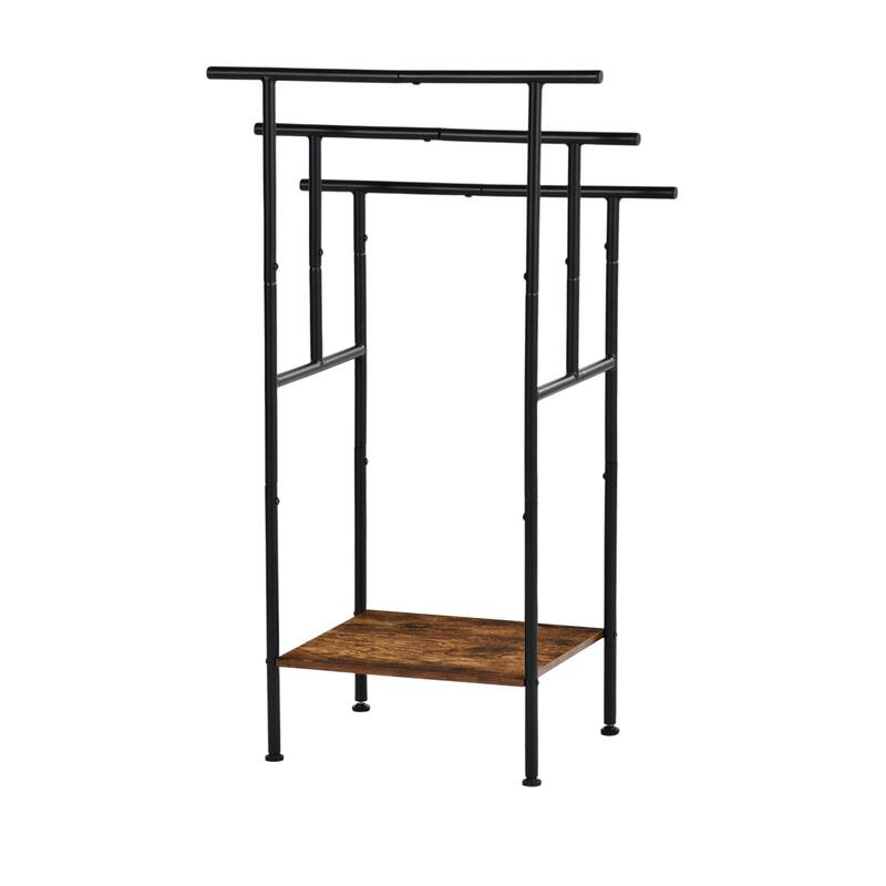 Homy Casa Bathroom Towel Rack with 3 Bars & Storage Shelf