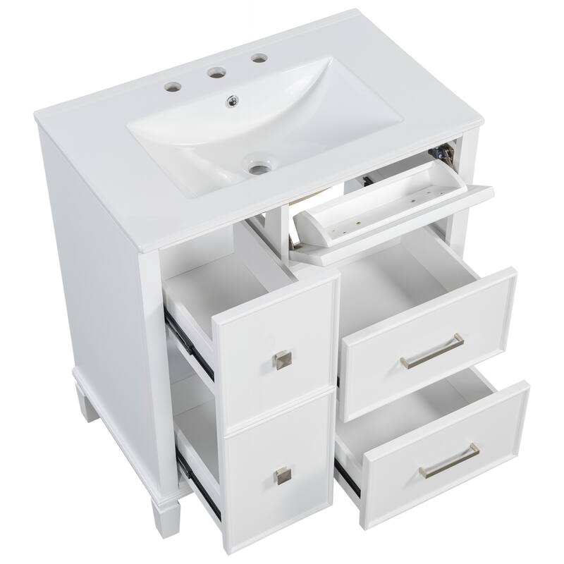 Sophisticated Bathroom Vanity with Innovative Drawer Design and Ample Storage