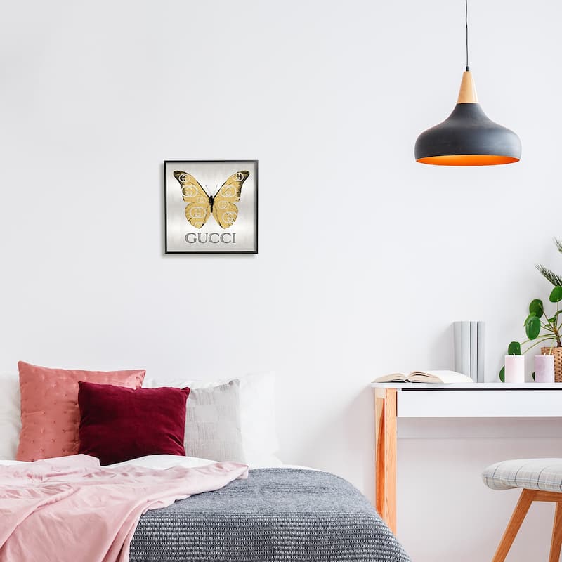 Stupell Glam Brand Butterfly Framed Giclee Art Design by Madeline Blake