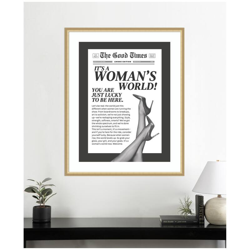 Kate and Laurel Woman's World by Honey Island Studio Framed Wall Art Print