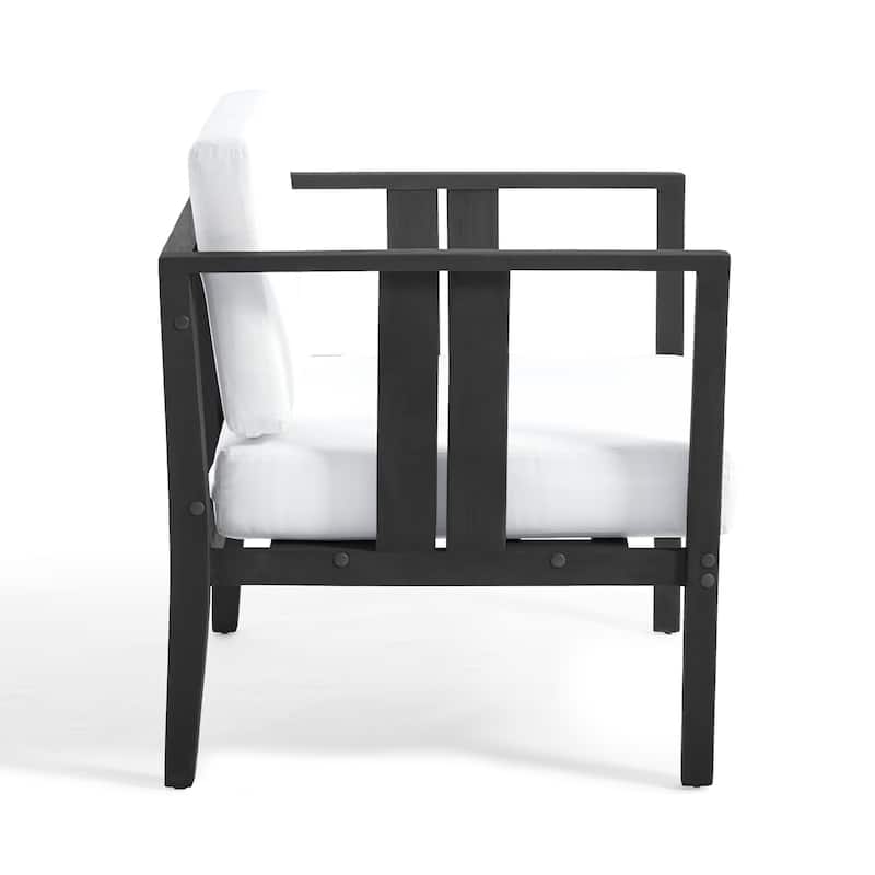 Casual 6-Piece Outdoor Patio Furniture Set In Solid Teak Wood