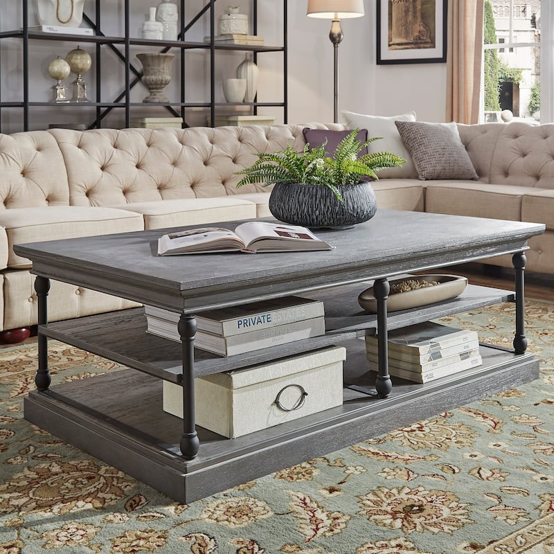 Dubrovnik Cornice Rectangle Storage Shelf Coffee Table