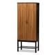 preview thumbnail 3 of 9, Mid-Century Two-Tone Wine Cabinet by Baxton Studio