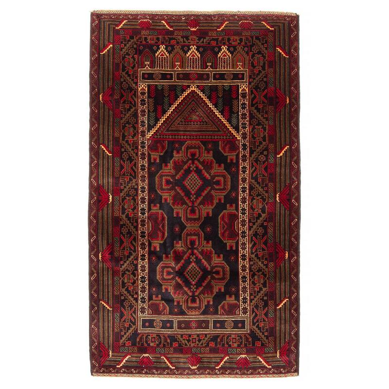 Teimani Black Rug 2'11" x 5'2" - 2'11 x 5'2 - Black - 2'11 x 5'2
