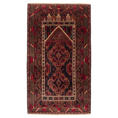 Teimani Black Rug 2'11" x 5'2" - 2'11 x 5'2