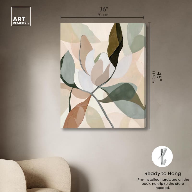 Leaf Prints II Canvas by Art Remedy, Gallery Wrapped