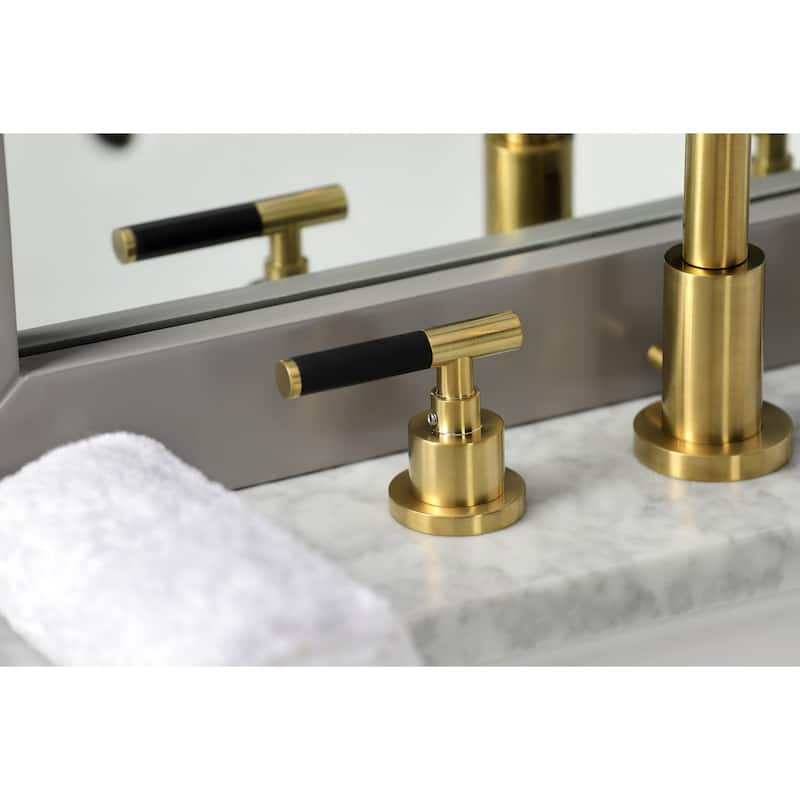 Kingston Brass Kaiser 1.2 GPM Deck Mounted Widespread Bathroom Faucet