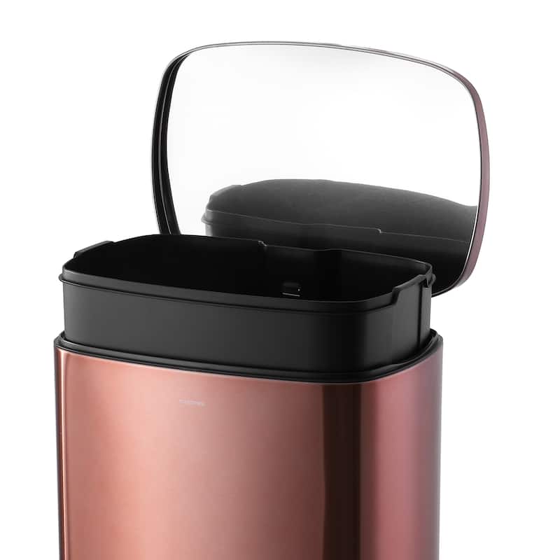 happimess 13-Gallon Trash Can with Soft-Close Lid and FREE Mini Trash Can