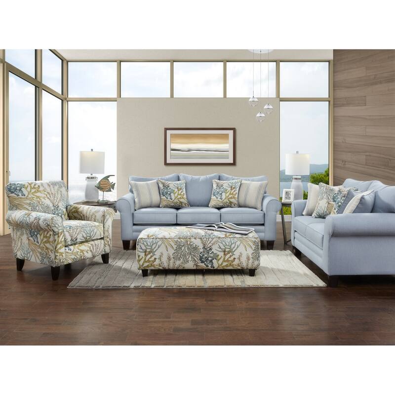Coral Reef Carribean Cocktail Ottoman