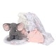 preview thumbnail 8 of 6, Lambs & Ivy 5 Piece Pink/Gray Plush Infant/Newborn Baby Gift Bag w/ Swaddle
