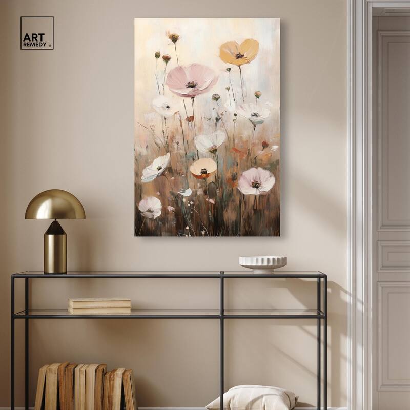 Delicate Flowers in Bloom Canvas by Art Remedy, Gallery Wrapped