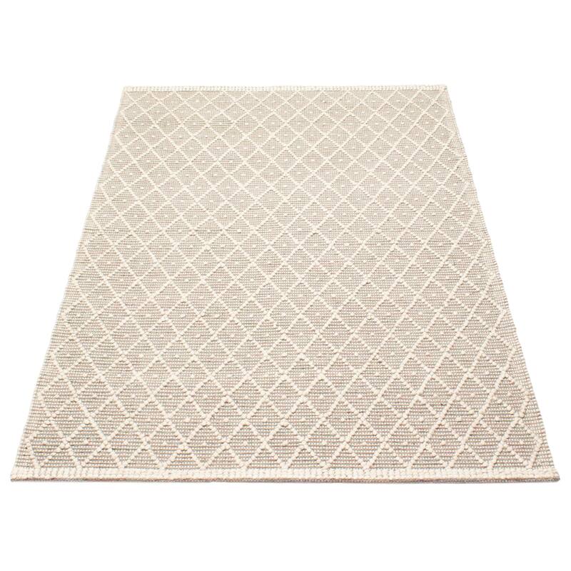 ECARPETGALLERY Braid weave Sienna Grey Wool Rug - 5'1 x 7'10