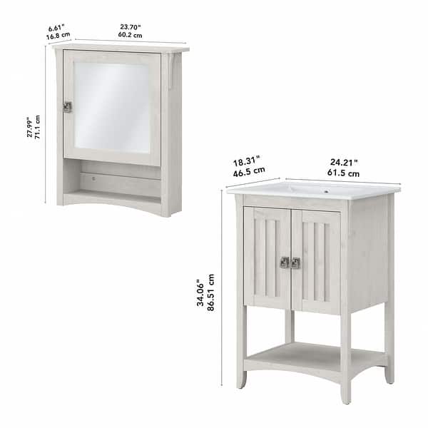 Salinas 24W Bathroom Vanity Sink & Medicine by Bush Furniture On Sale Bed Bath