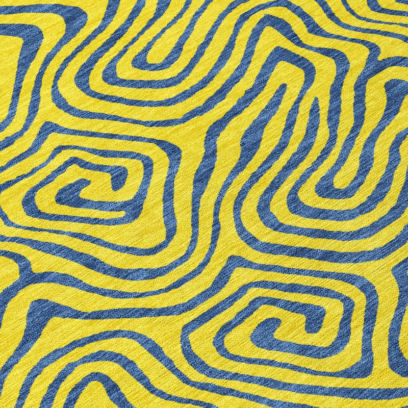 HomeRoots Abstract Transitional Rectangle Outdoor Rug