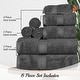 preview thumbnail 143 of 198, Egyptian Cotton 8 Piece Ultra Plush Solid Towel Set by Miranda Haus