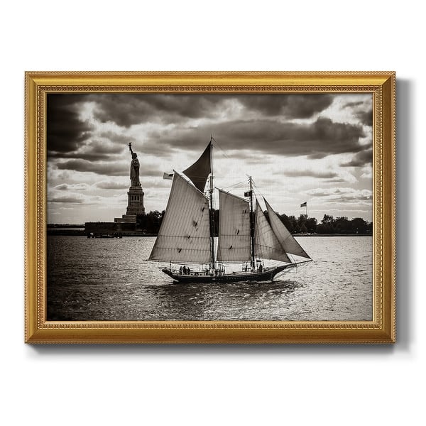 slide 2 of 9, The Clipper & the Liberty Premium Framed Canvas- Ready to Hang 16X20 - Gold