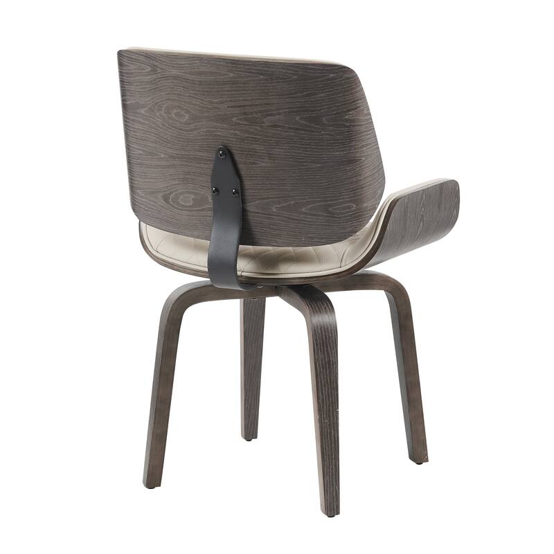 Mid-Century Modern Dining Chair - 360° Swivel(set of 2), PU Leather Upholstery, Ergonomic Design for Kitchen, Office &