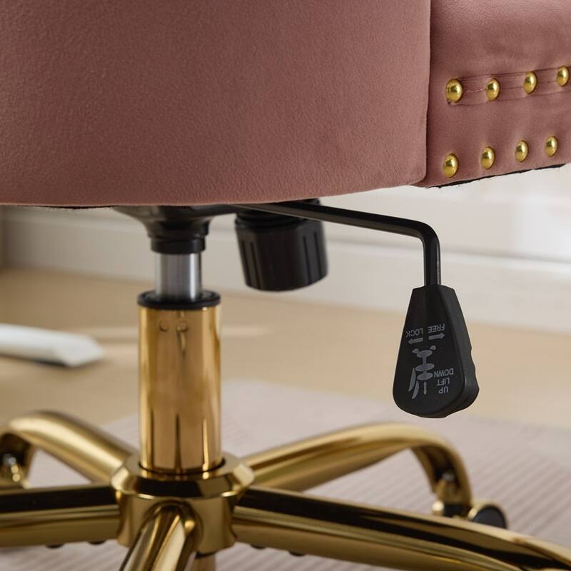 Modern Velvet Upholstered Tufted Button Home Office Chair