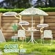 preview thumbnail 4 of 7, Qaba Kids Picnic Table and Chair Set, Outdoor Activity Table with Foldable Chairs, Removable Umbrella, Green