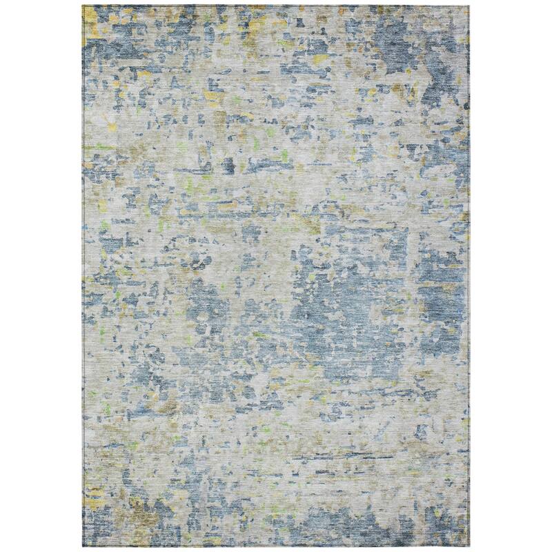 HomeRoots Abstract Transitional Rectangle Outdoor Rug
