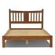 preview thumbnail 18 of 16, Grain Wood Furniture Solid Wood Shaker Slat Platform Bed Walnut - Queen