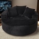 preview thumbnail 4 of 43, XIZZI Modern Round Plush Lounge Sofa with Cushions