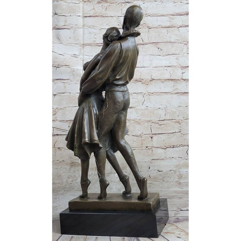 Pair Of Professional Dancer Duo Ballroom Dancers Competition Bronze Sculpture