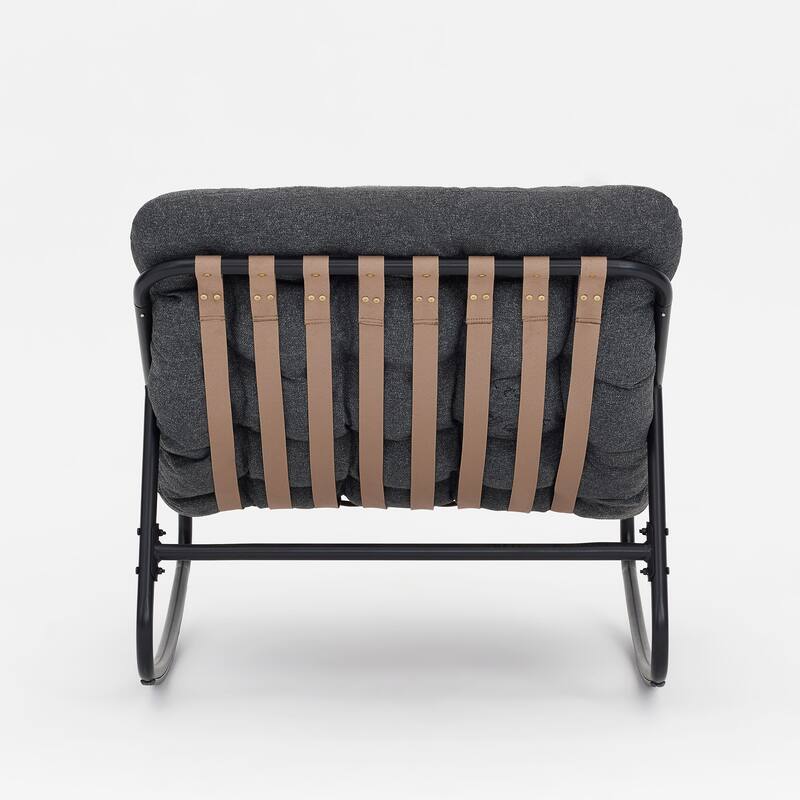 2 Set Outdoor Patio Scoop Rocking Lounge Chair with Cushions