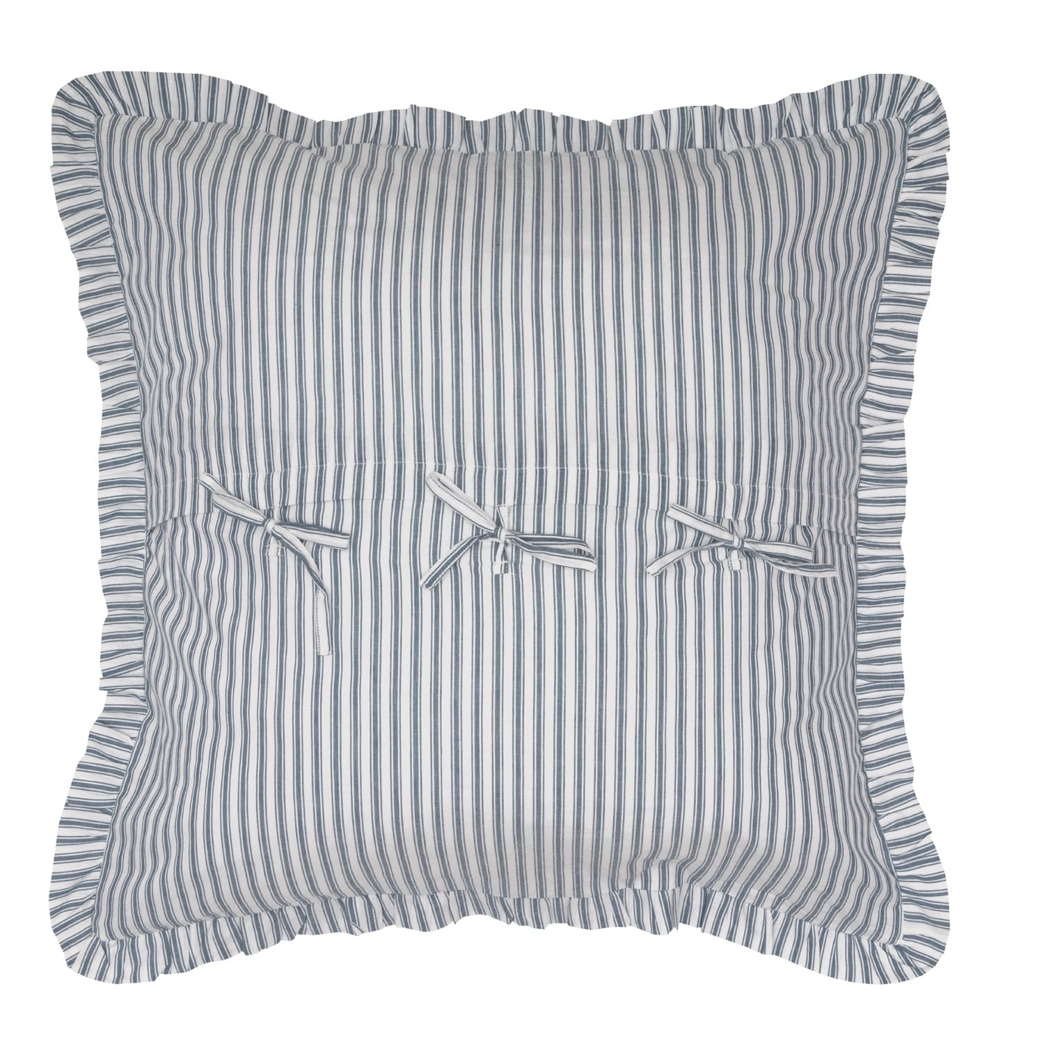 Sawyer Mill Blue Ticking Stripe Fabric Euro Sham 26x26