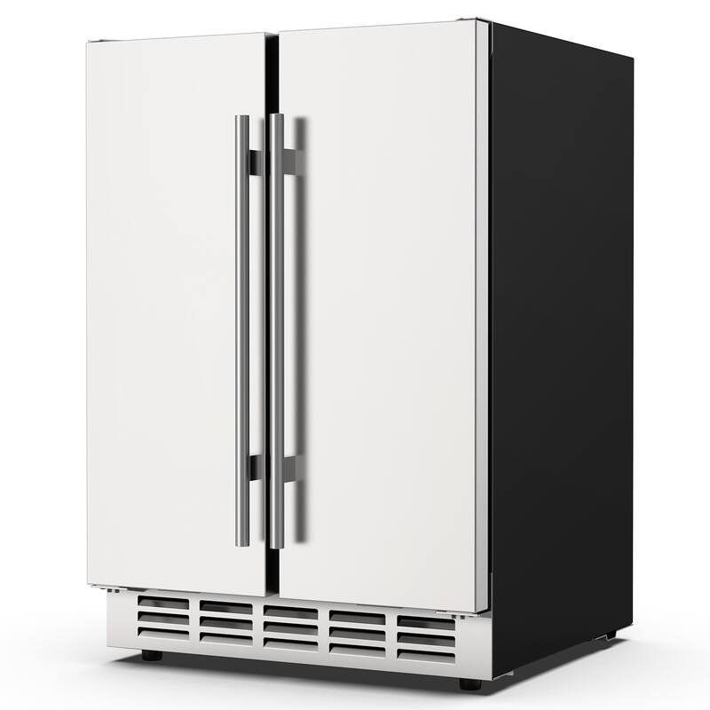 24 Inch Beverage Refrigerator, Built-in/Freestanding Wine Beverage Cooler, Under Counter Beer Fridge