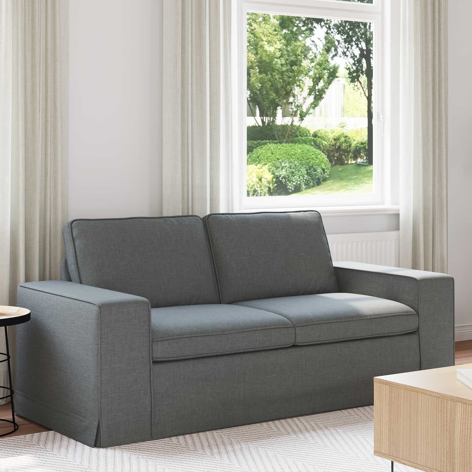 vidaXL Sofa Dark Grey in Fabric